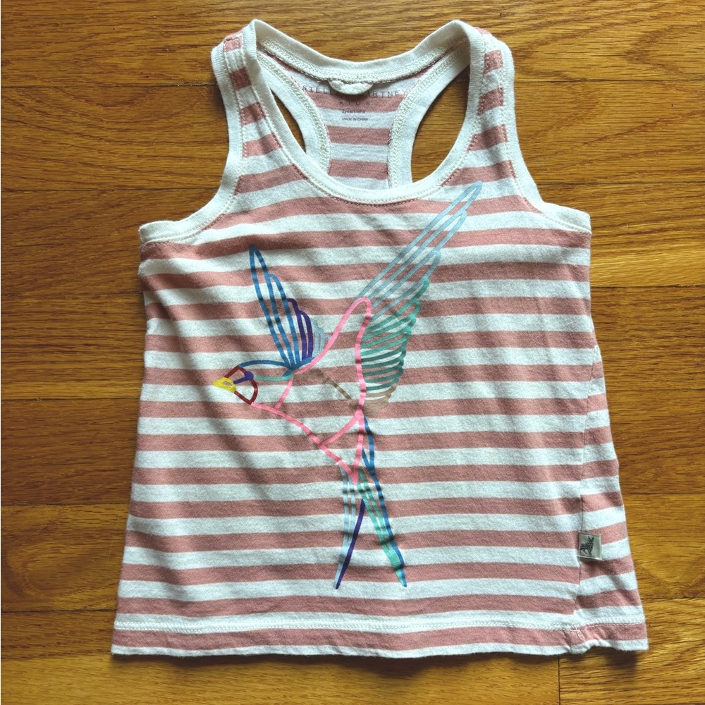 Stella McCartney Kids tank top with multicolored bird. Size 2T.